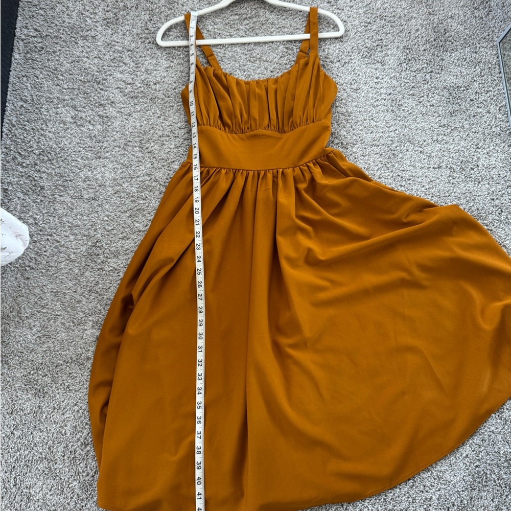 Vixen by Micheline Pitt - size medium - Elegant Ingenue Vintage Mustard Dress
